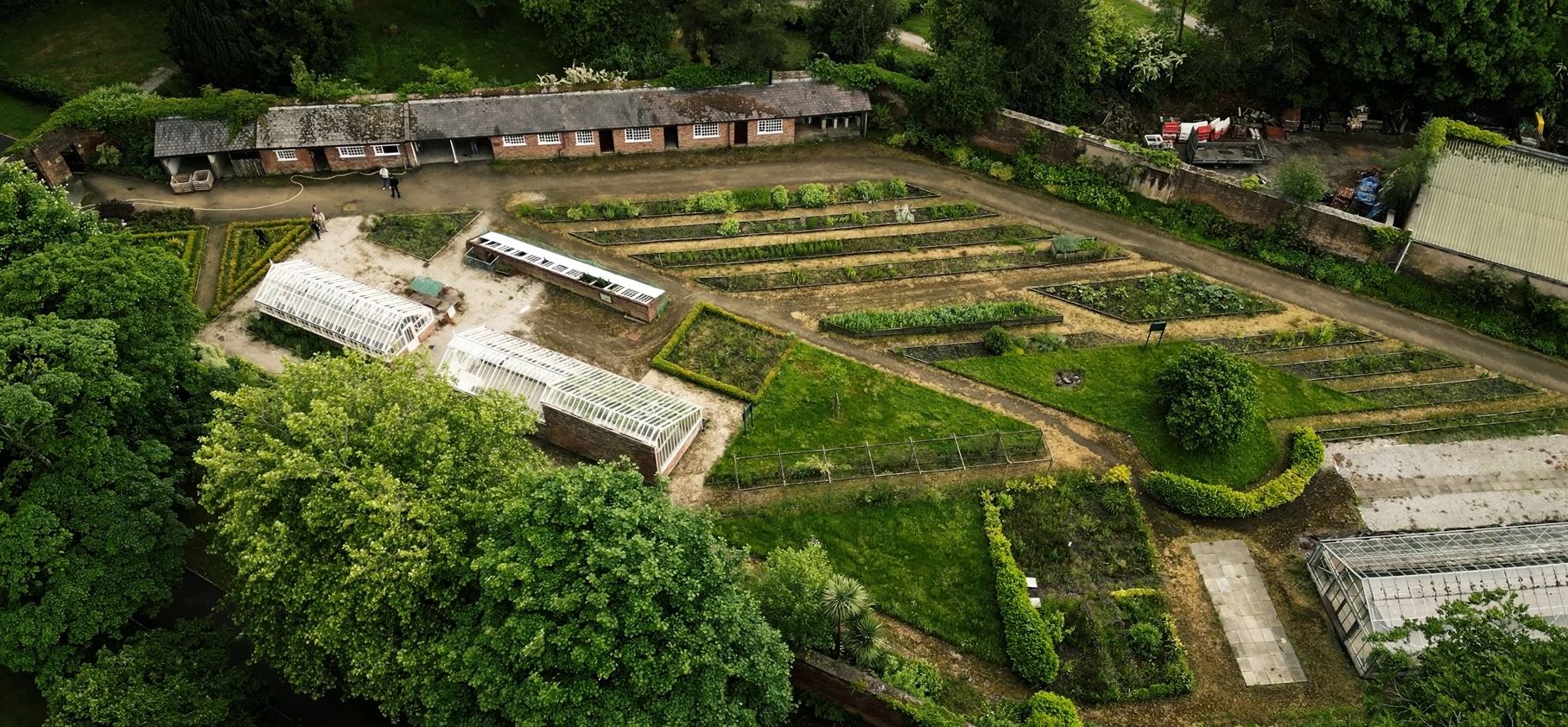 Aerial view of the Walled Garden
