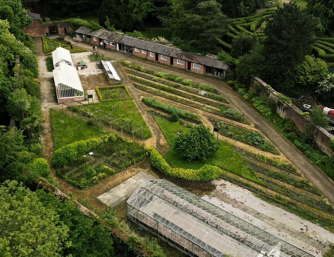 Aerial view of the Walled Garden